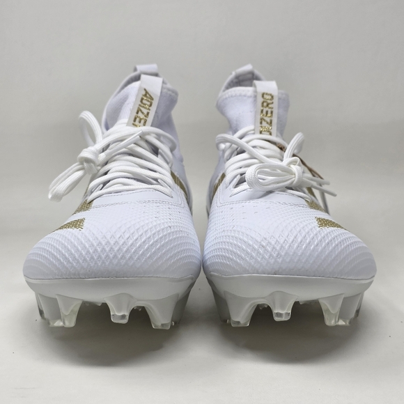 Adidas Adizero Impact MID Football Cleats White Gold IF2476 Men's Size 9 New - Picture 8 of 12